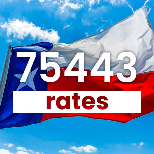 Electricity rates for  75443 Texas