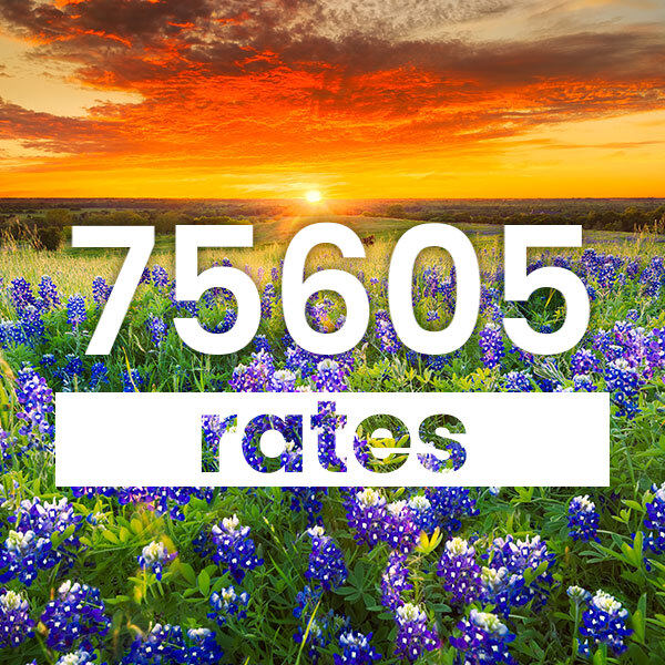 Electricity rates for  75605 Texas