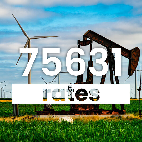 Electricity rates for  75631 Texas