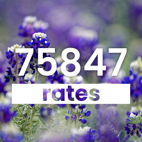 Electricity rates for  75847 Texas
