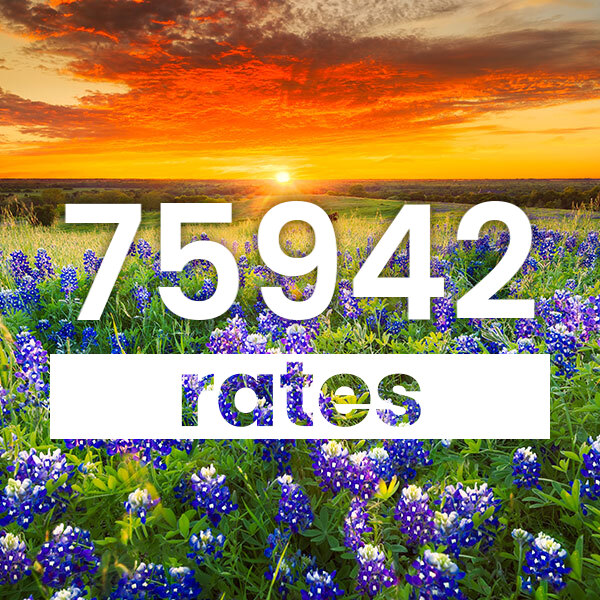 Electricity rates for  75942 Texas