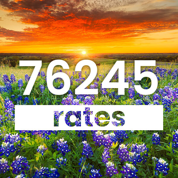 Electricity rates for  76245 Texas
