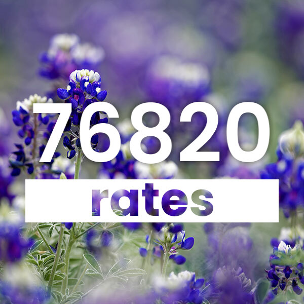 Electricity rates for 76820 Texas