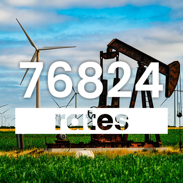 Electricity rates for  76824 Texas