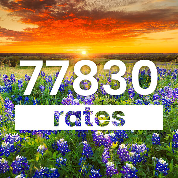 Electricity rates for  77830 Texas