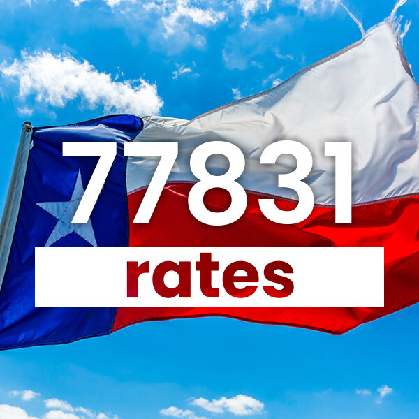 Electricity rates for  77831 Texas