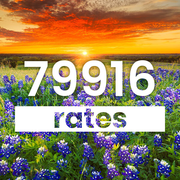 Electricity rates for  79916 Texas