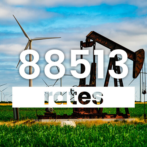 Electricity rates for  88513 Texas