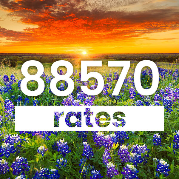 Electricity rates for  88570 Texas
