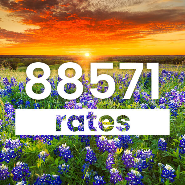 Electricity rates for  88571 Texas
