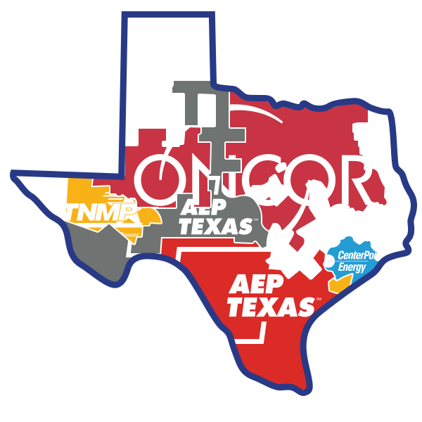 Texas utility map